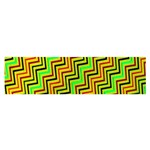 Green Red Brown Zig Zag Background Satin Scarf (Oblong) Front