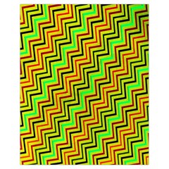 Green Red Brown Zig Zag Background Drawstring Bag (small) by BangZart