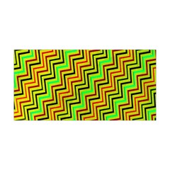 Green Red Brown Zig Zag Background Yoga Headband