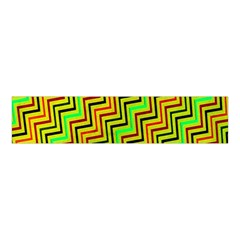 Green Red Brown Zig Zag Background Velvet Scrunchie by BangZart