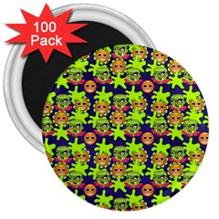 Smiley Monster 3  Magnets (100 Pack) by BangZart