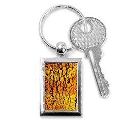 Yellow Chevron Zigzag Pattern Key Chains (rectangle) 