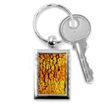 Yellow Chevron Zigzag Pattern Key Chains (Rectangle)  Front