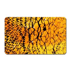 Yellow Chevron Zigzag Pattern Magnet (rectangular)