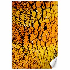 Yellow Chevron Zigzag Pattern Canvas 20  X 30  