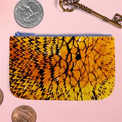 Yellow Chevron Zigzag Pattern Large Coin Purse