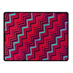 Red Turquoise Black Zig Zag Background Fleece Blanket (small)