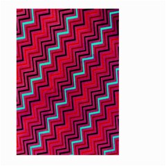 Red Turquoise Black Zig Zag Background Large Garden Flag (two Sides) by BangZart