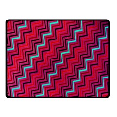 Red Turquoise Black Zig Zag Background Double Sided Fleece Blanket (small)  by BangZart