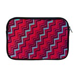 Red Turquoise Black Zig Zag Background Apple MacBook Pro 17  Zipper Case Front