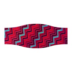 Red Turquoise Black Zig Zag Background Stretchable Headband