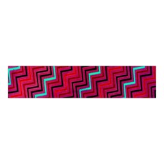 Red Turquoise Black Zig Zag Background Velvet Scrunchie