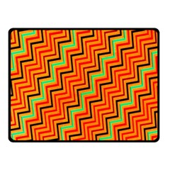 Orange Turquoise Red Zig Zag Background Fleece Blanket (small) by BangZart