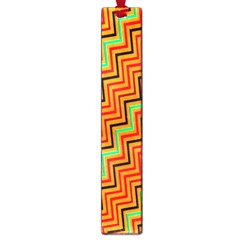 Orange Turquoise Red Zig Zag Background Large Book Marks