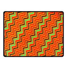 Orange Turquoise Red Zig Zag Background Double Sided Fleece Blanket (small)  by BangZart