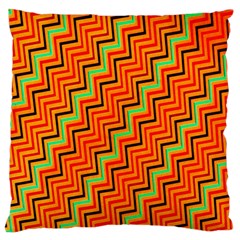 Orange Turquoise Red Zig Zag Background Standard Flano Cushion Case (one Side) by BangZart