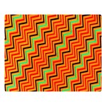 Orange Turquoise Red Zig Zag Background Double Sided Flano Blanket (Large)  Blanket Back