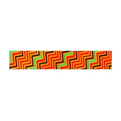 Orange Turquoise Red Zig Zag Background Flano Scarf (mini) by BangZart