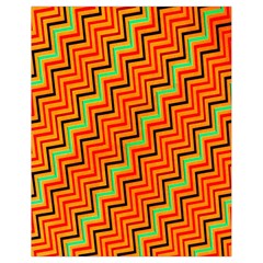 Orange Turquoise Red Zig Zag Background Drawstring Bag (small) by BangZart