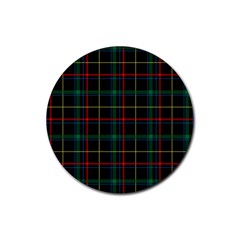 Tartan Plaid Pattern Rubber Round Coaster (4 Pack)  by BangZart