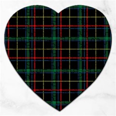 Tartan Plaid Pattern Jigsaw Puzzle (heart) by BangZart