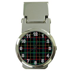 Tartan Plaid Pattern Money Clip Watches