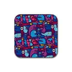 Hipster Pattern Animals And Tokyo Rubber Coaster (square)  by BangZart