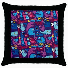 Hipster Pattern Animals And Tokyo Throw Pillow Case (black) by BangZart