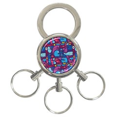 Hipster Pattern Animals And Tokyo 3-ring Key Chains by BangZart