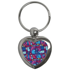 Hipster Pattern Animals And Tokyo Key Chains (heart)  by BangZart