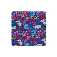 Hipster Pattern Animals And Tokyo Square Magnet by BangZart