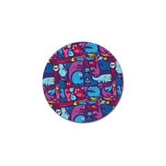 Hipster Pattern Animals And Tokyo Golf Ball Marker (4 Pack) by BangZart