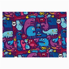 Hipster Pattern Animals And Tokyo Large Glasses Cloth (2-side) by BangZart