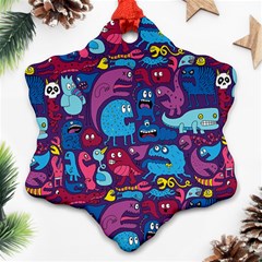 Hipster Pattern Animals And Tokyo Ornament (snowflake) by BangZart