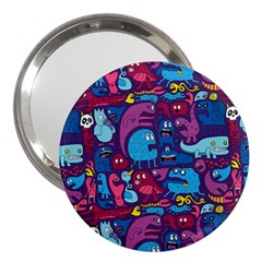 Hipster Pattern Animals And Tokyo 3  Handbag Mirrors by BangZart