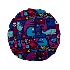 Hipster Pattern Animals And Tokyo Standard 15  Premium Round Cushions by BangZart