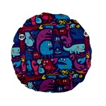 Hipster Pattern Animals And Tokyo Standard 15  Premium Round Cushions Front