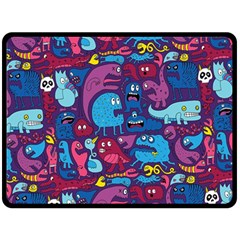 Hipster Pattern Animals And Tokyo Double Sided Fleece Blanket (large)  by BangZart