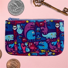 Hipster Pattern Animals And Tokyo Large Coin Purse