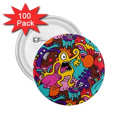 Monster Patterns 2 25  Buttons (100 Pack) 