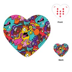 Monster Patterns Playing Cards (heart)  by BangZart