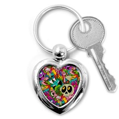 Crazy Illustrations & Funky Monster Pattern Key Chains (heart)  by BangZart