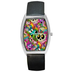 Crazy Illustrations & Funky Monster Pattern Barrel Style Metal Watch by BangZart