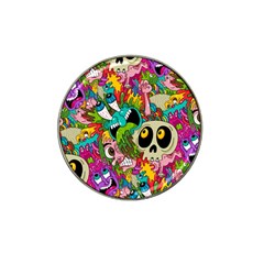 Crazy Illustrations & Funky Monster Pattern Hat Clip Ball Marker (4 Pack) by BangZart