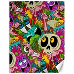 Crazy Illustrations & Funky Monster Pattern Canvas 18  x 24   17.8 x23.08  Canvas - 1