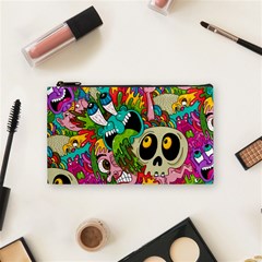 Crazy Illustrations & Funky Monster Pattern Cosmetic Bag (small)  by BangZart