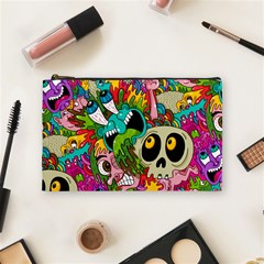 Crazy Illustrations & Funky Monster Pattern Cosmetic Bag (medium)  by BangZart