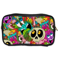 Crazy Illustrations & Funky Monster Pattern Toiletries Bags by BangZart