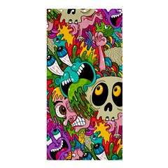 Crazy Illustrations & Funky Monster Pattern Shower Curtain 36  X 72  (stall)  by BangZart