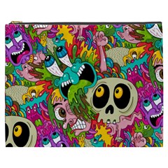 Crazy Illustrations & Funky Monster Pattern Cosmetic Bag (xxxl)  by BangZart